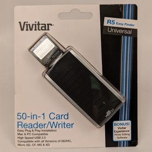 Vivitar 50-in-1 Card Reader/Writer R5 Easy Finder Universal NIB